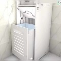 Стилен и Компактен Шкаф за баня водоустойчив за Ляв и Десен ъгъл