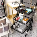  Стелаж  на колелца мултифункционален изработен от издръжлив метал в Черен и Бял цвят